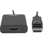 Rocstor (Y10A101-B1) DisplayPort/HDMI Male/Female Digital Audio/Video Adapter, Black