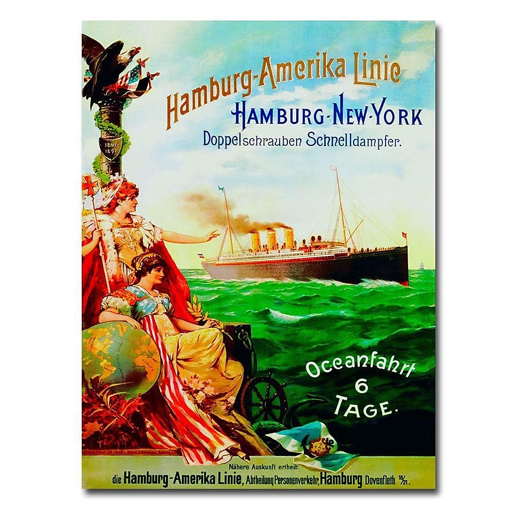 Trademark Global "Hamburg-America Line, 1987" Canvas Art, 32" x 24"