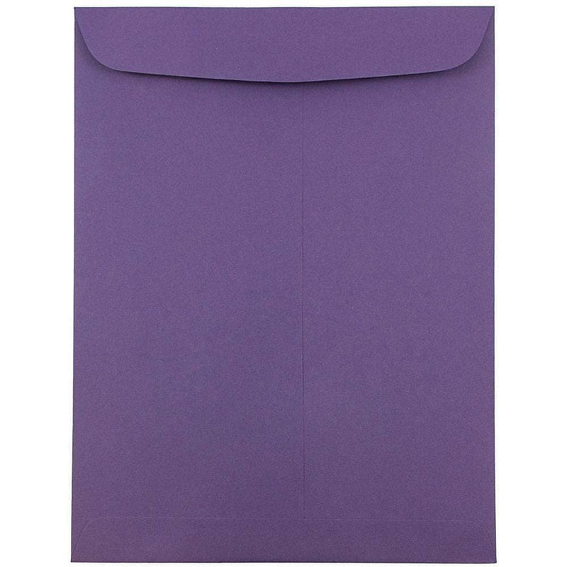 JAM Paper 9" x 12"" Open End Catalog Envelopes, Dark Purple, 10/Pack (51287430D)