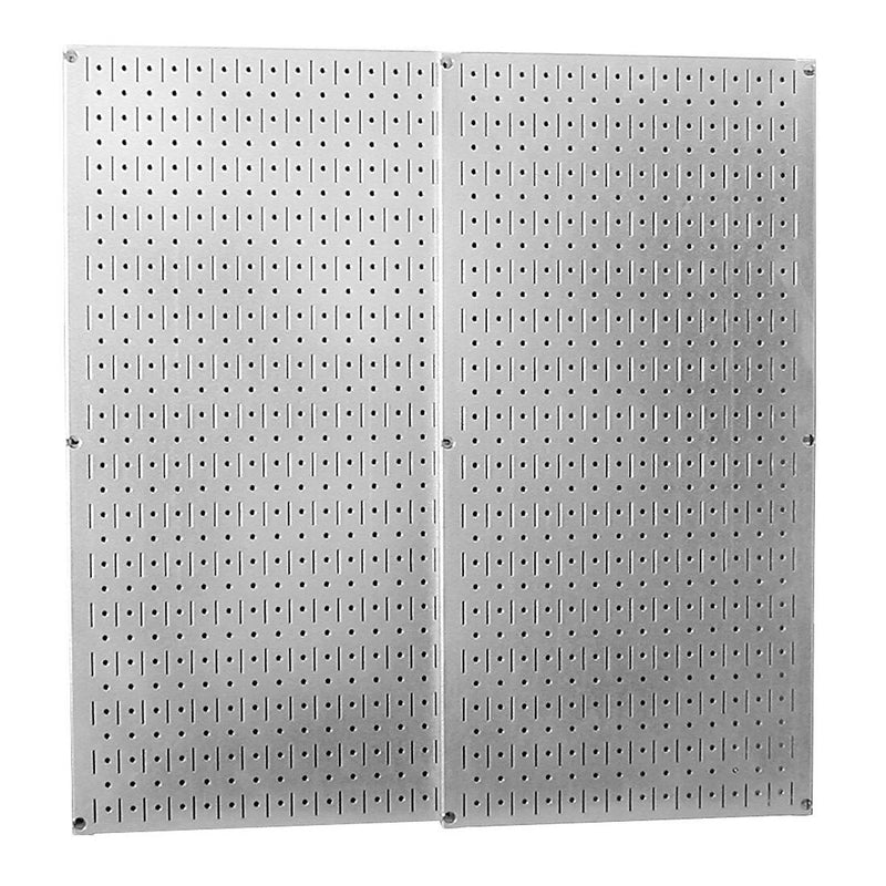 Wall Control Combo Metal Pegboard Panel, Gray, 2/Pack