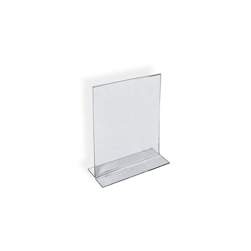 Azar Sign Holder, 3.5" x 5", Vertical, Table Top, Clear, Acrylic, 10/Pack (152731)