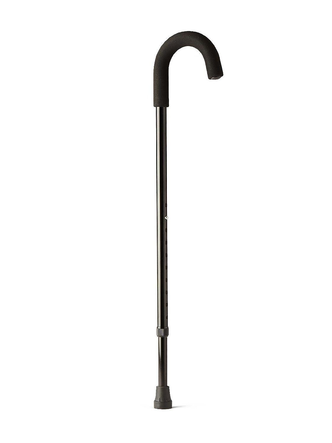 Medline Standard Aluminum Canes, Black, 6/Pack (MDS86415)