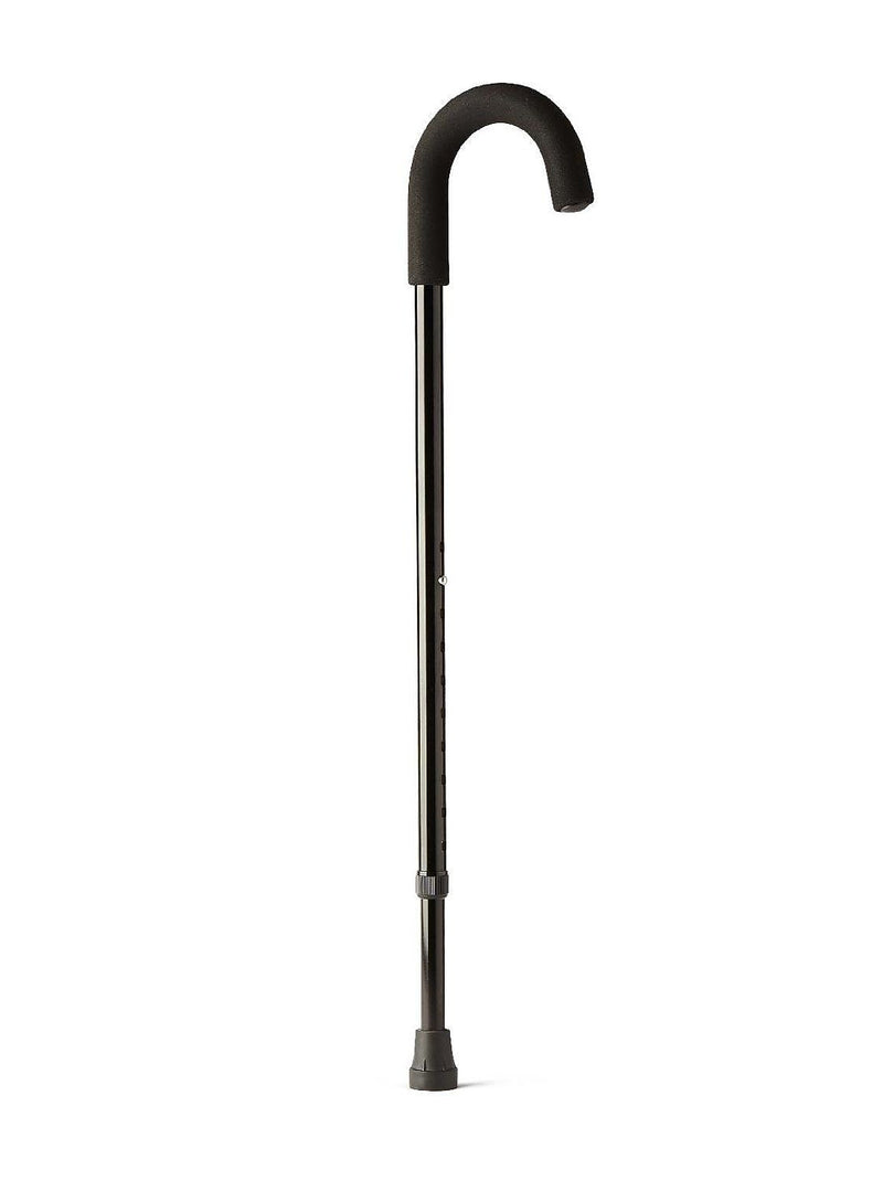 Medline Standard Aluminum Canes, Black, 6/Pack (MDS86415)