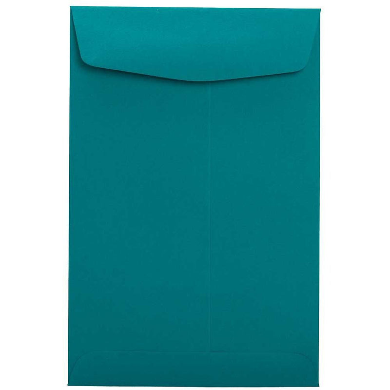 LUX 9" x 12" 70lbs. Open End Envelopes, Teal Blue, 50/Pack