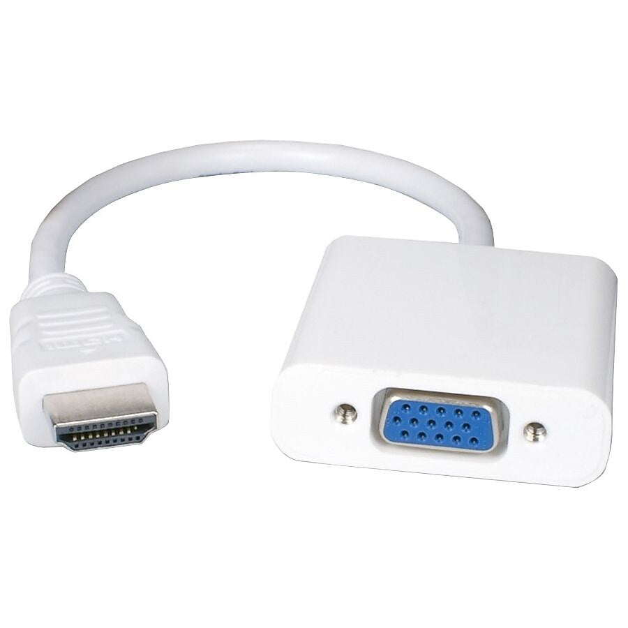 QVS XHDV 0.498' HDMI/VGA Audio/Video Cable, White