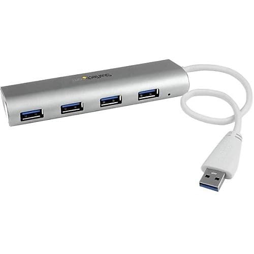 StarTech ST43004UA 4-Port USB 3.0 Hub, Silver