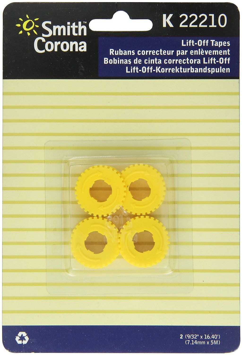 Smith Corona 22210 K' Series Lift-Off Ribbon, 2/Pack