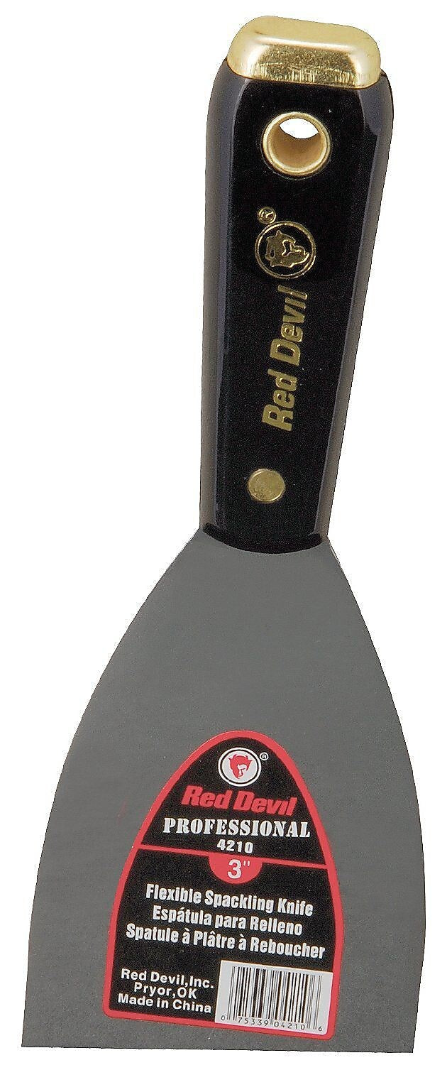 Red Devil Series 4200 Professional 3" Putty Knife, Flexible Steel (630-4210)
