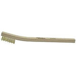 Weiler® Small Hand Scratch Brushes, 8 3/4" Block, Brass Bristles, Curved Handle