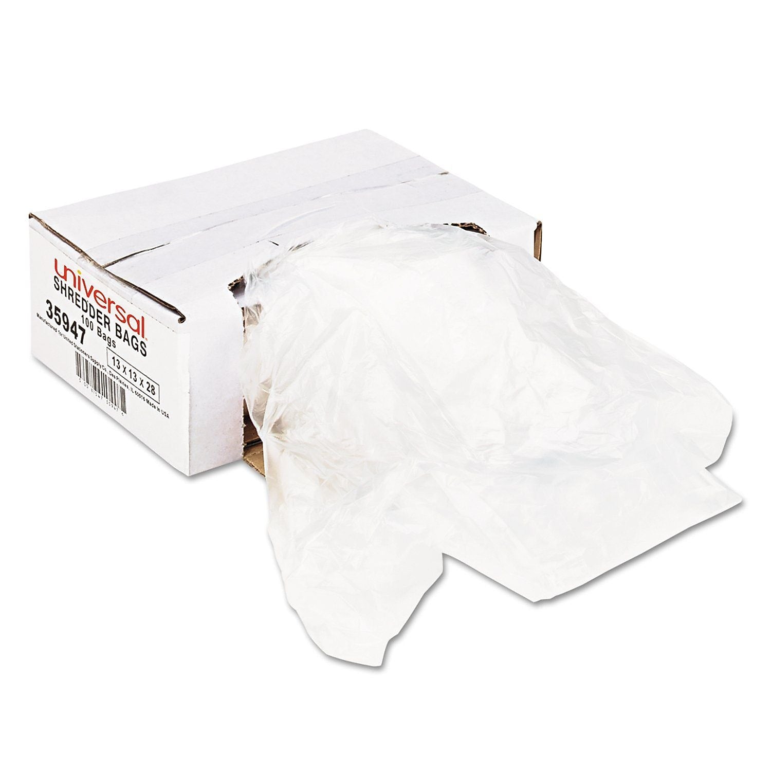 Universal Recycled Shredder Bags 13" x 13" x 28"