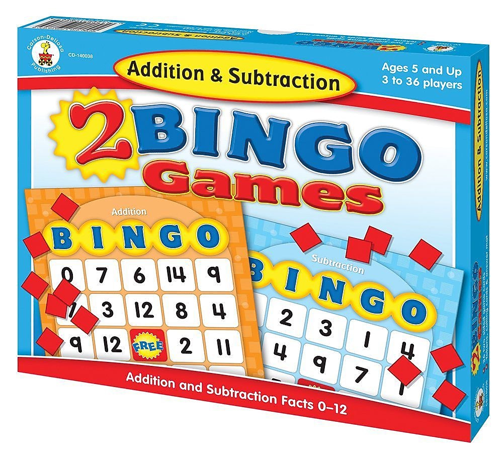 Carson-Dellosa Addition & Subtraction Bingo Board Game (140038)
