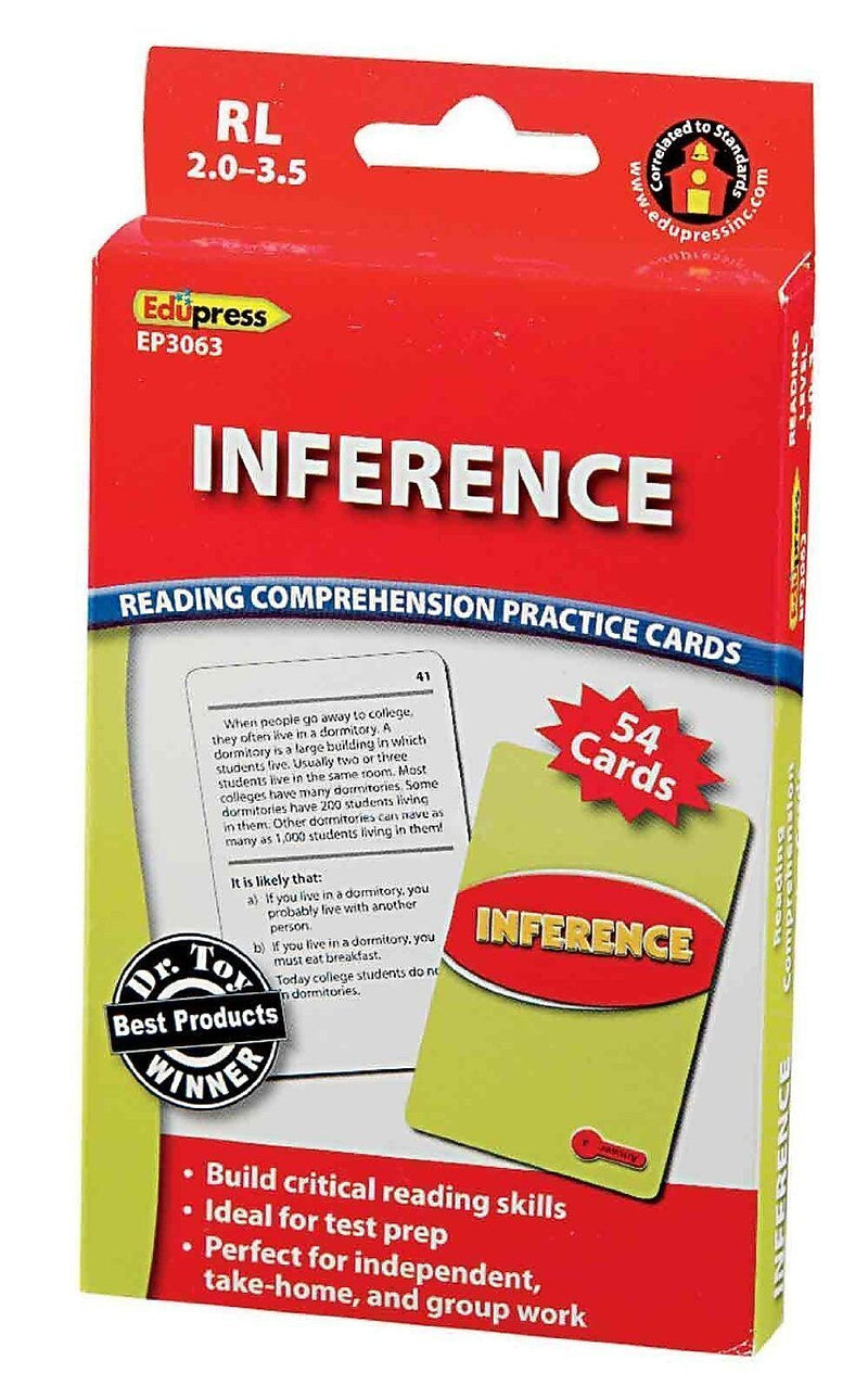 Edupress™ Reading Comprehension Cards, Inference, Lvl: 2.0-3.5