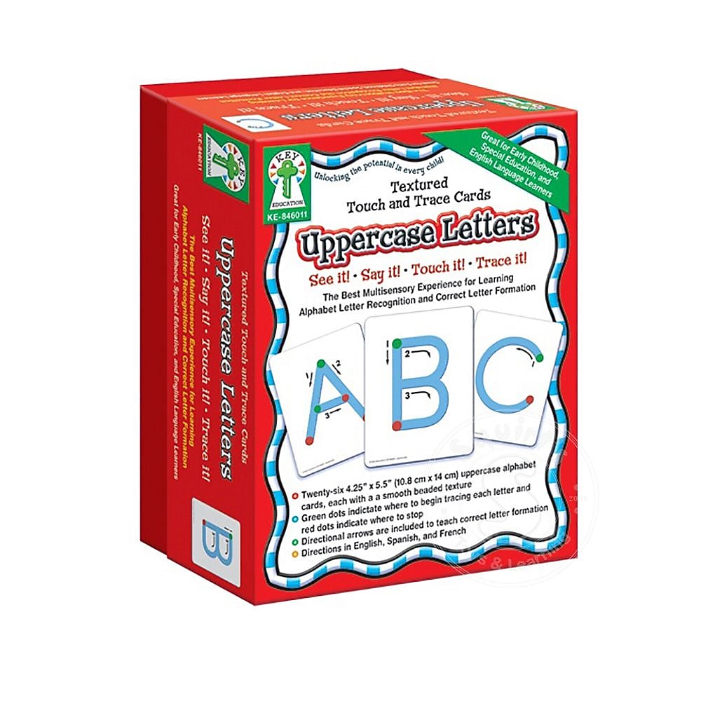 Key Education Textured Touch and Trace: Uppercase Manipulative, 26/Box (KE-846011)
