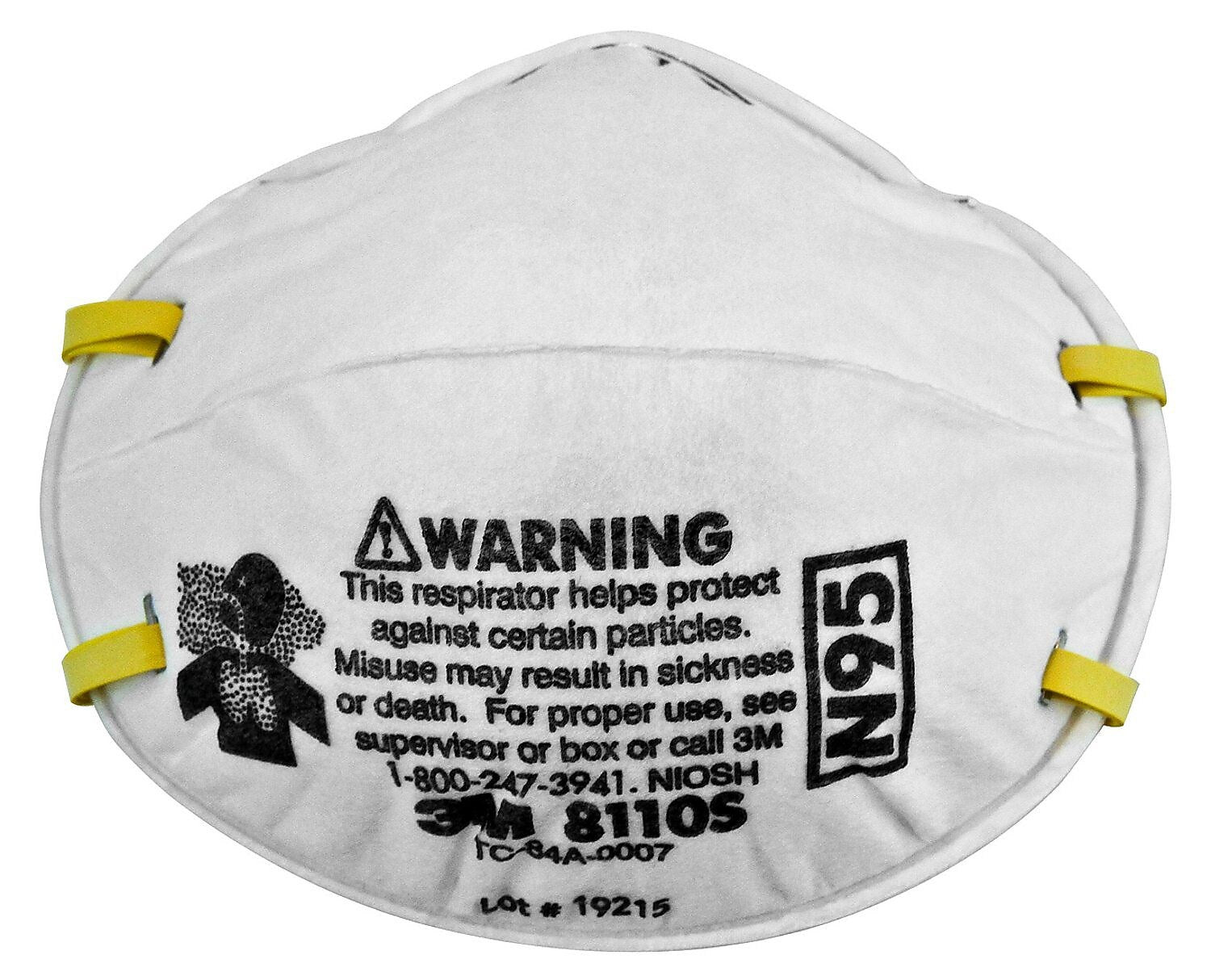 3M™ N95 Particulate Respirator, Small, Filtration grade: N95 (142-8110S)
