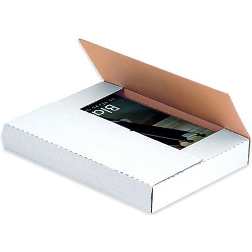 15" x 11 1/8" x 2" - White Easy-Fold Mailer, 50/Bundle