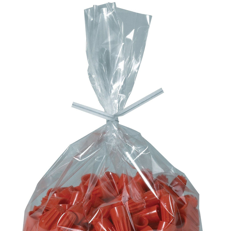 7" x 3/16" White Plastic Twist Ties (1000/bag)