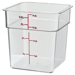Cambro 4SFSCW135, 4 qt Polycarbonate Food Storage Container - Camwear CamSquare