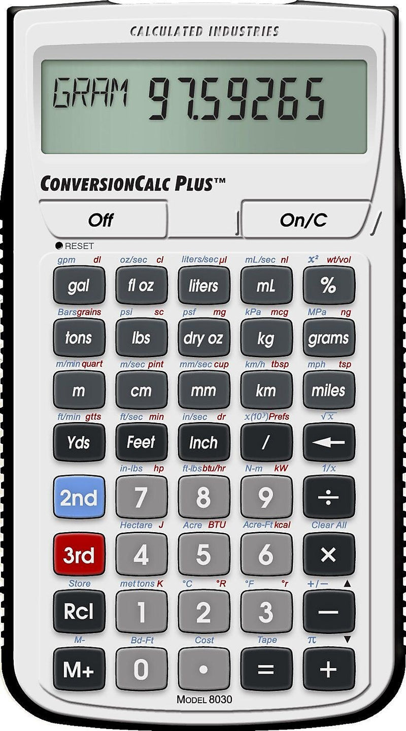 Calculated Industries Ultimate Professional (8030) Conversion Calculator, Silver/Black