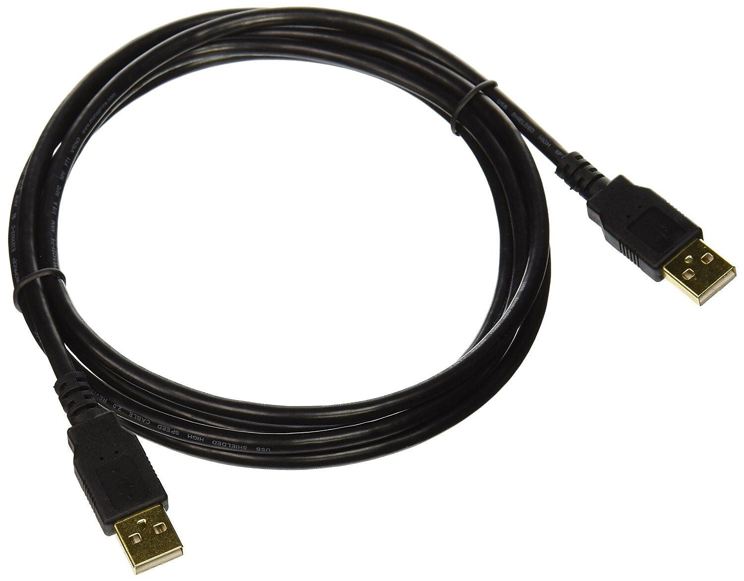 Monoprice 6' USB 2.0 Male to Male Data Transfer Cable, Black