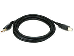 Monoprice® 6' Gold Plated USB 2.0 A Male to B Male 28/24AWG Cable, Black