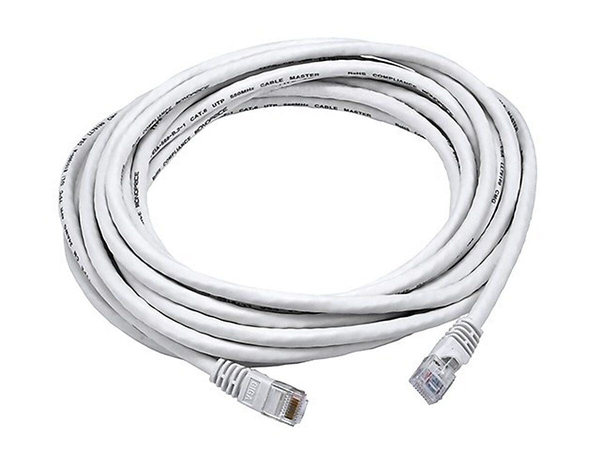 Monoprice 20' RJ45 to RJ45 Networking Cable, Male to Male, White (105015)