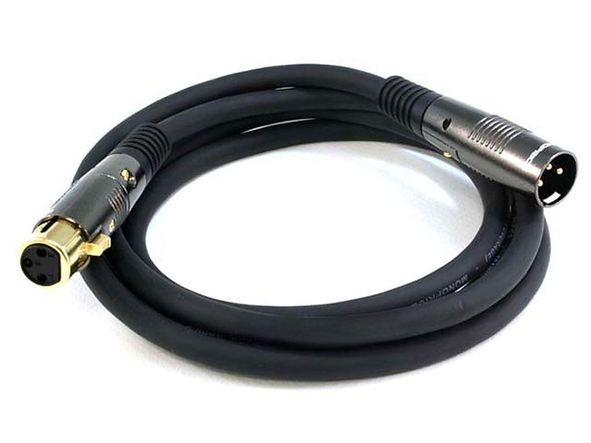 Monoprice® Premier Series 6' 16AWG XLR Male to Female Audio Cable, Black