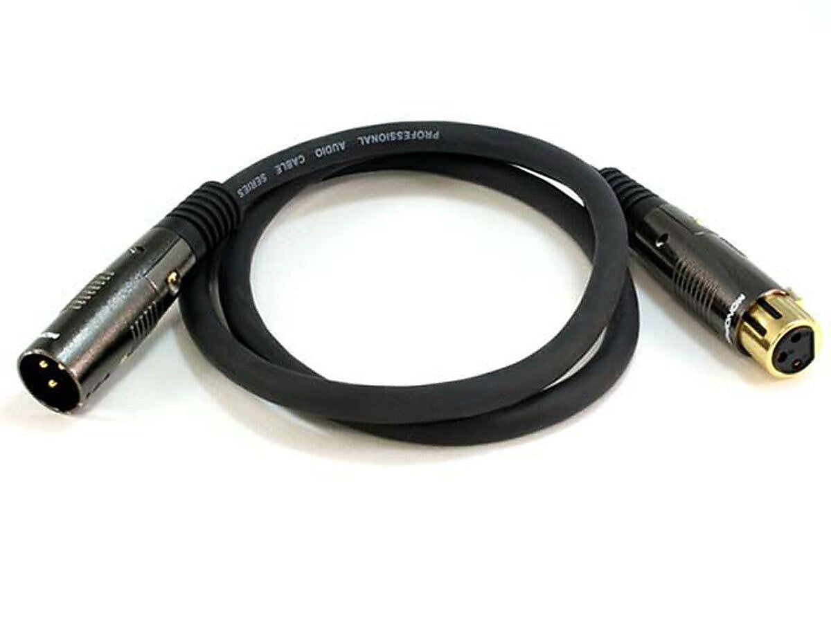 Monoprice® Premier Series 3' 16AWG XLR Male to Female Audio Cable, Black