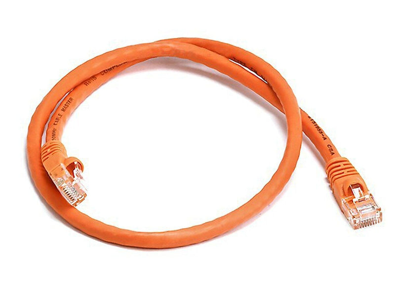 Monoprice® 2' 24AWG Cat6 UTP Ethernet Network Cable, Orange