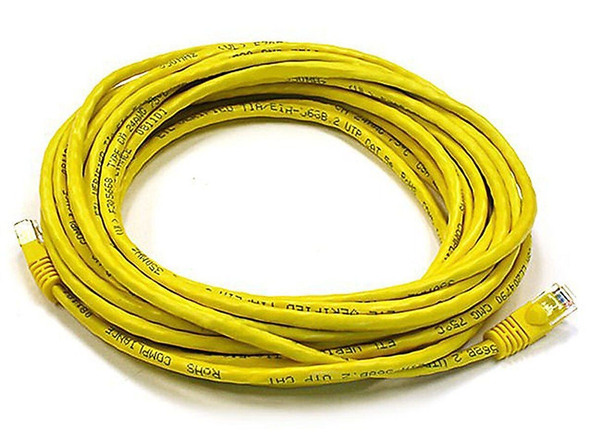 Monoprice® 25' 24AWG Cat5e UTP Ethernet Network Cable, Yellow