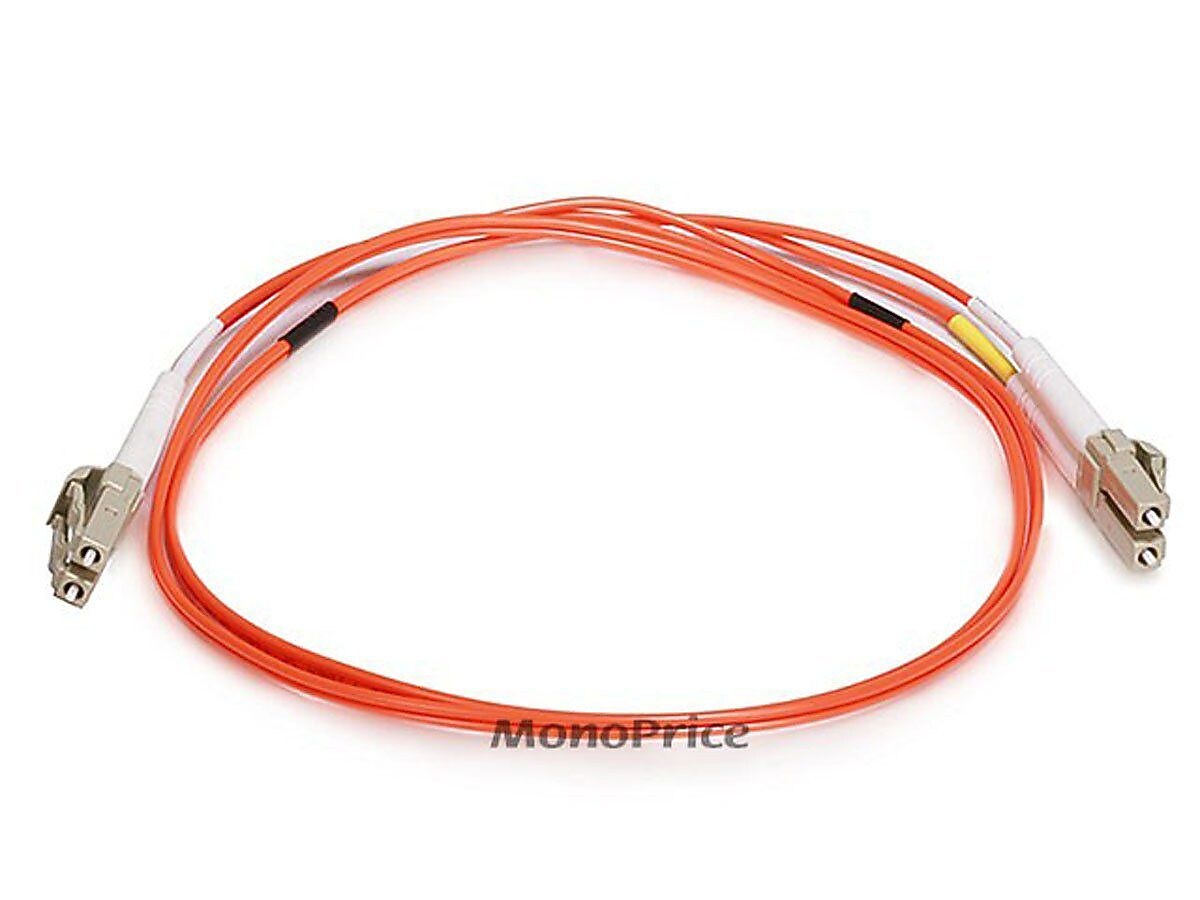 Monoprice® 1 m OM1 LC to LC Fiber Optic Cable, Orange