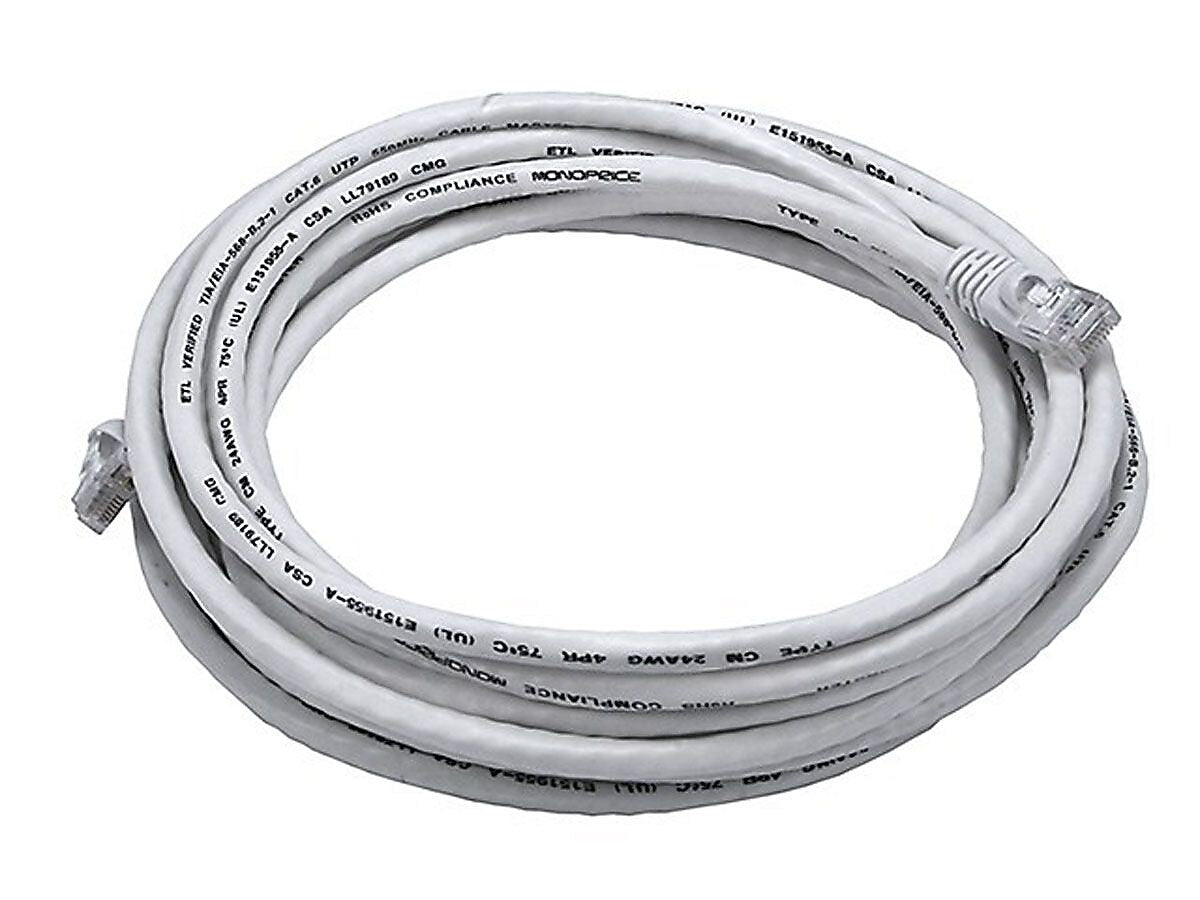 Monoprice® 14' 24AWG Cat6 UTP Ethernet Network Cable, White