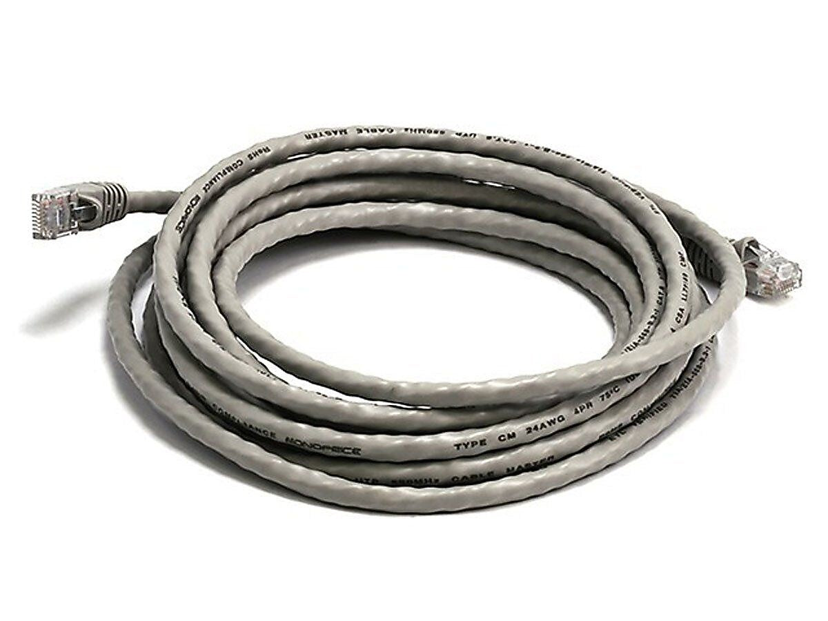 Monoprice® 14' 24AWG Cat6 UTP Ethernet Network Cable, Gray
