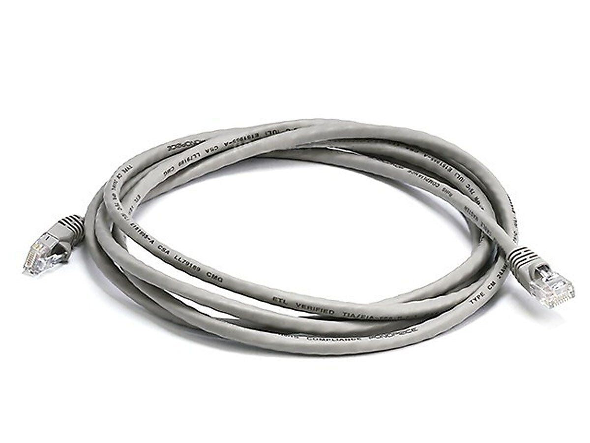 Monoprice® 7' 24AWG Cat5e UTP Ethernet Network Cable, Gray