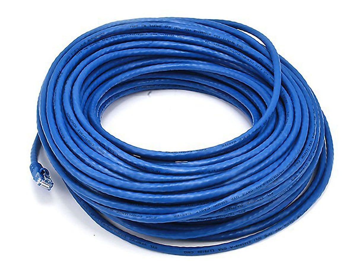 Monoprice 102119 100' 24-AWG CAT-6 UTP Ethernet Network Cable, Blue