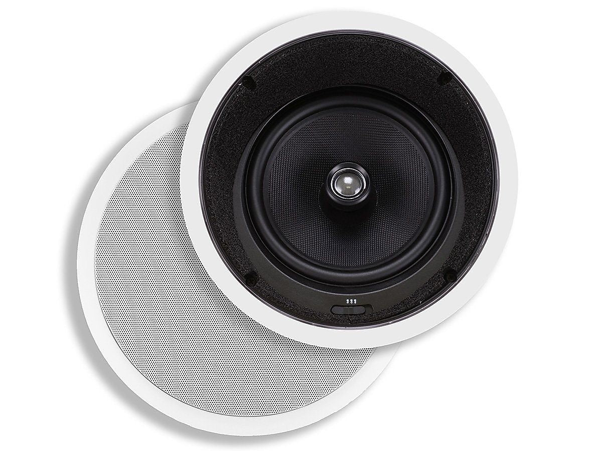 Monoprice® 160W 8" Kevlar In-Ceiling Speaker With 15 Degree Angled Woofer, White