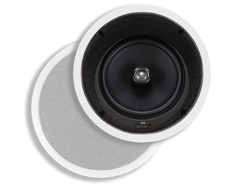 Monoprice® 160W 8" Kevlar In-Ceiling Speaker With 15 Degree Angled Woofer, White