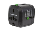 Monoprice® Compact Cube Universal Travel Adaptor, Black