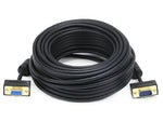 Monoprice® 50' Ultra Slim Super VGA Male to Female 30 to 32AWG Monitor Cable With Ferrites, Black