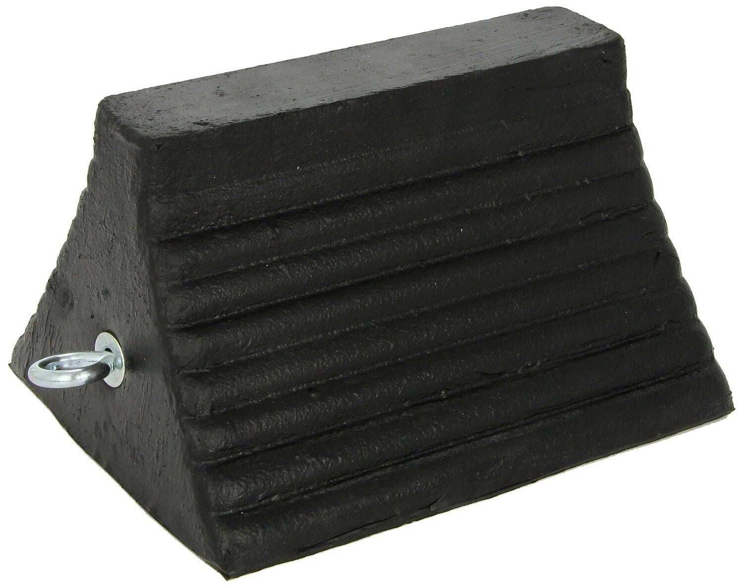 Checkers® Roadblock Rubber Wheel Chock With Bottom Void, Black