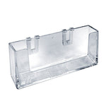 Azar Card Holder, 3.875" x 1.25", Horizontal, Wall Mounted, Clear, Plastic, 10/Pack (252365)