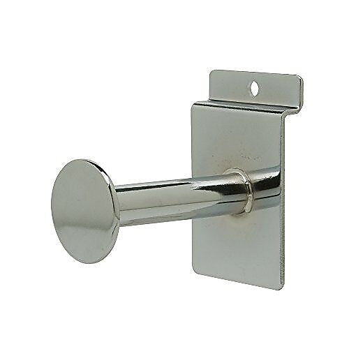 Slatwall Single Garment Hook, Chrome, 3", Each (SWFRC)