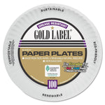 AJM Packaging Corporation Coated Paper Plates, 6 Inches, White, Round, 100/pack