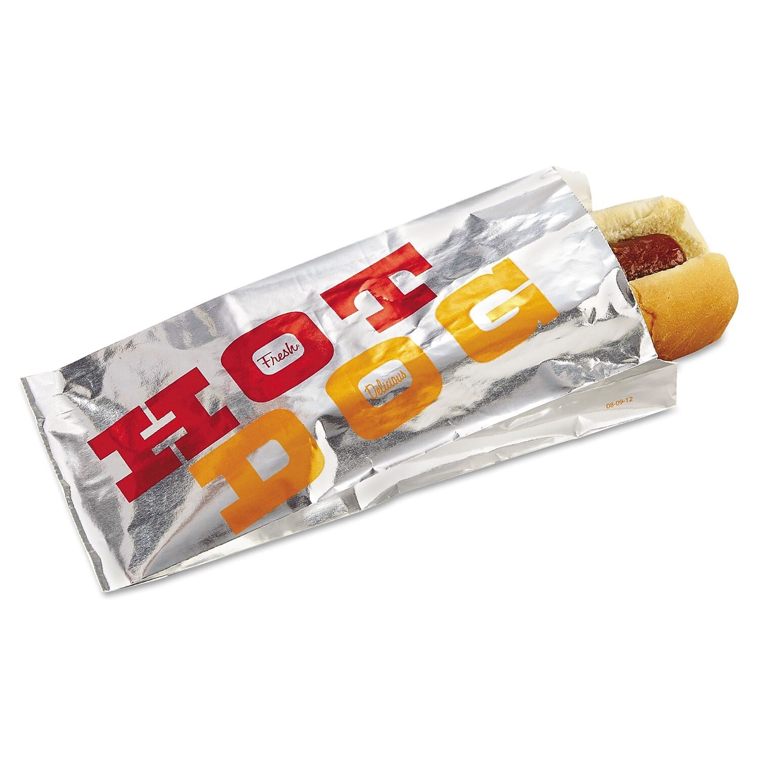 Laminated Foil Hot Dog Bag, 8-1/2"H x 3-1/2"W x 1-1/2"D, 1000/Carton