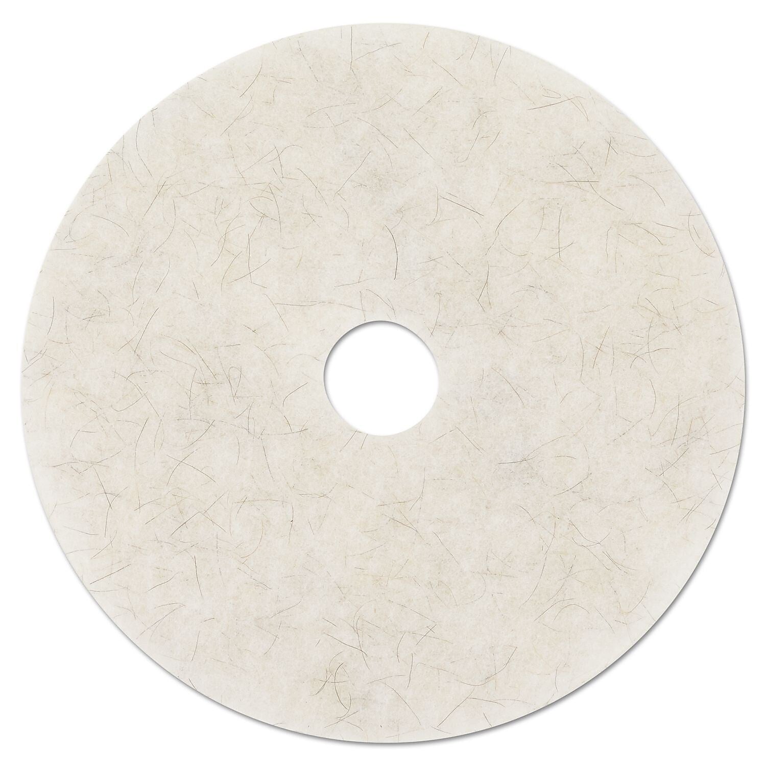 Premiere Pads 24" Ultra High-Speed Hair Floor Pad, Natural, 5/Carton (PAD4024NAT)