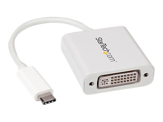 StarTech USB Type C to DVI Male/Female Video Adapter, White (CDP2DVIW)
