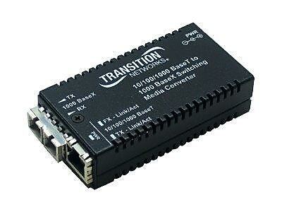 Transition Networks® M/GE-PSW-SX-01 2 Port RJ45 to SC Mini Gigabit Ethernet Media Converter