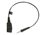 Jabra® Adapter Cable for SPEAK 410 Headset, Quick Disconnect to 3.5 mm Mini-Phone Male/Male, Black (8800-00-99)