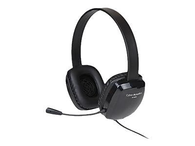 Cyber Acoustics AC Stereo Computer Headset, Over-the-Head, Black (AC-6008)