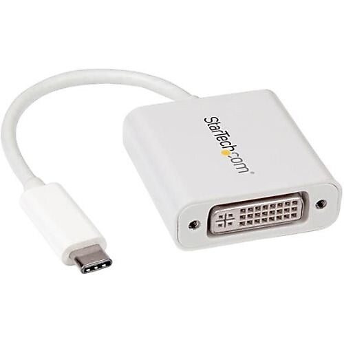 StarTech USB Type C to DVI Male/Female Video Adapter, White (CDP2DVIW)