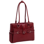 McKlein WILLOW SPRINGS W Series Leather Briefcase, Laptop Compatible, Red (96566)